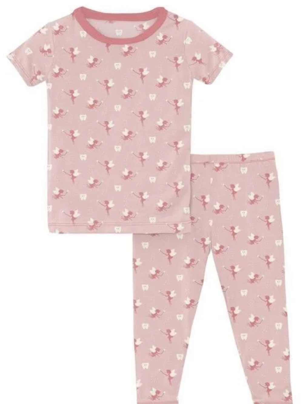 Girls' Short Sleeve Bamboo Pajama Set - Baby Rose Fairy Print